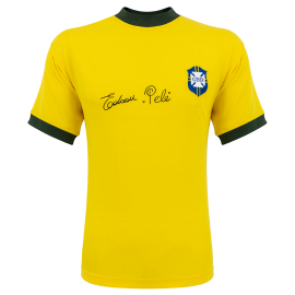 Camisa Brasil 1970 autografada pelo Pelé