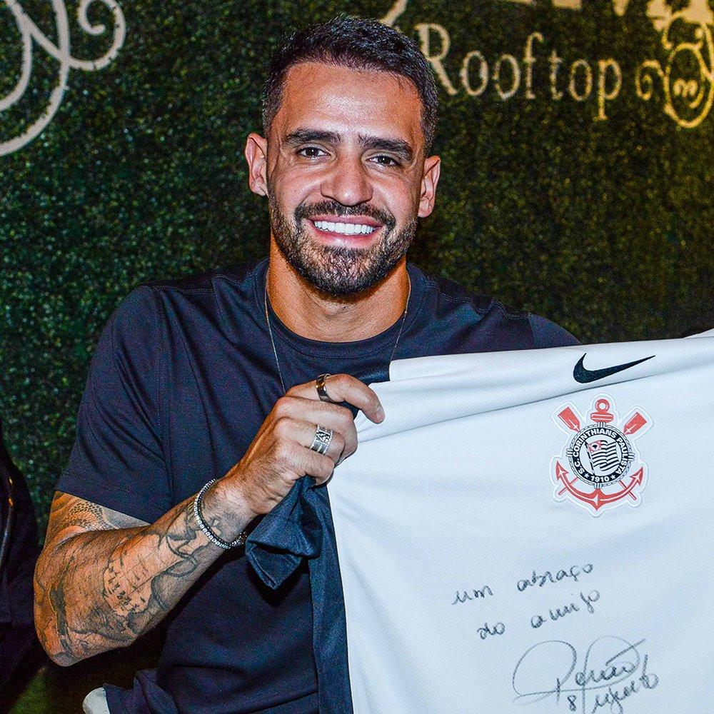 Pré-venda Camisa Corinthians I autografada pelo R. Augusto + dedicatória 