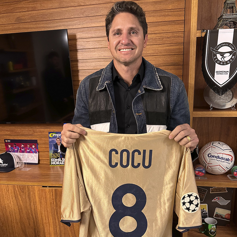 Camisa Barcelona - Champions League - Phillip Cocu + vídeo mensagem