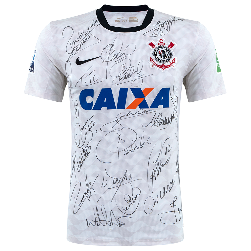 Camisa Guerreiro - Corinthians - Mundial 2012 – Autografada elenco