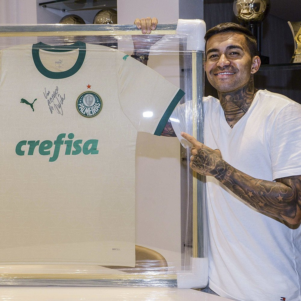 Camisa Palmeiras 3 Moldura autografada pelo Dudu