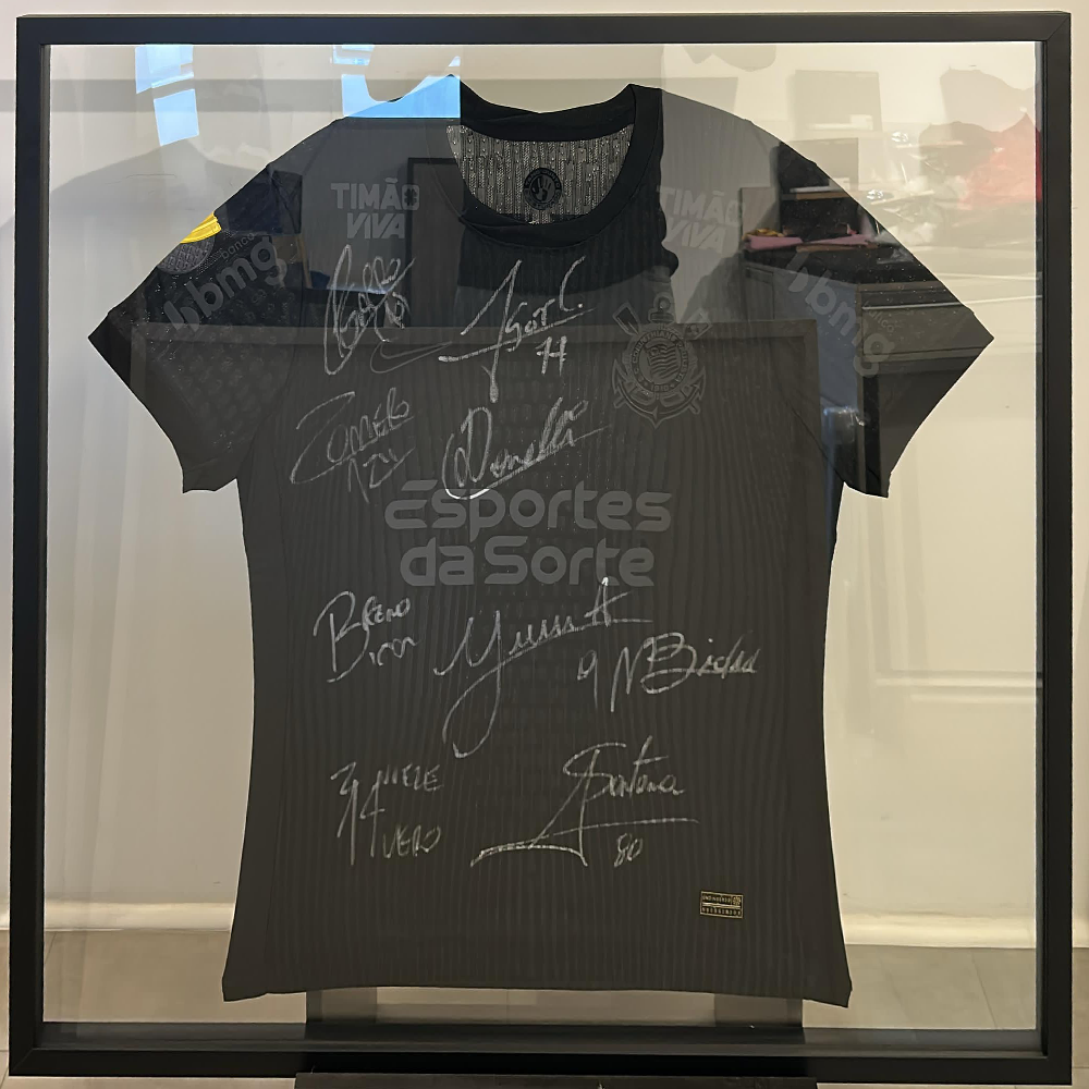 Camisa Garro - Corinthians - Emoldurada Autografada