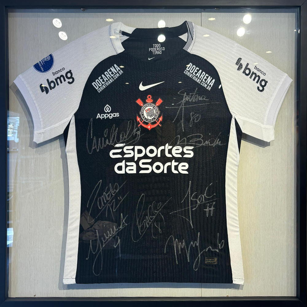 Camisa Corinthians II 2025 - CARRILLO - Autografada - Emoldurada