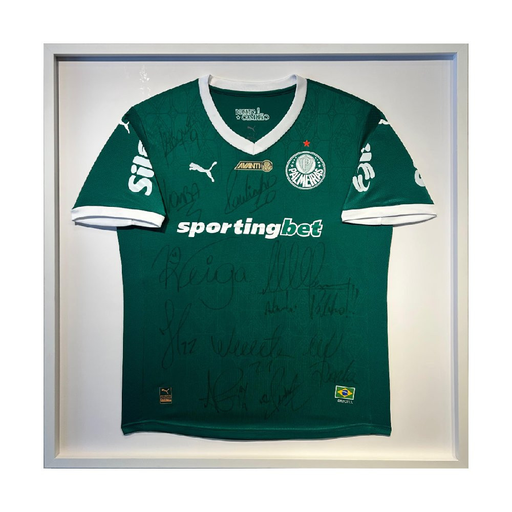 Camisa Palmeiras - Autografada elenco - Emoldurada