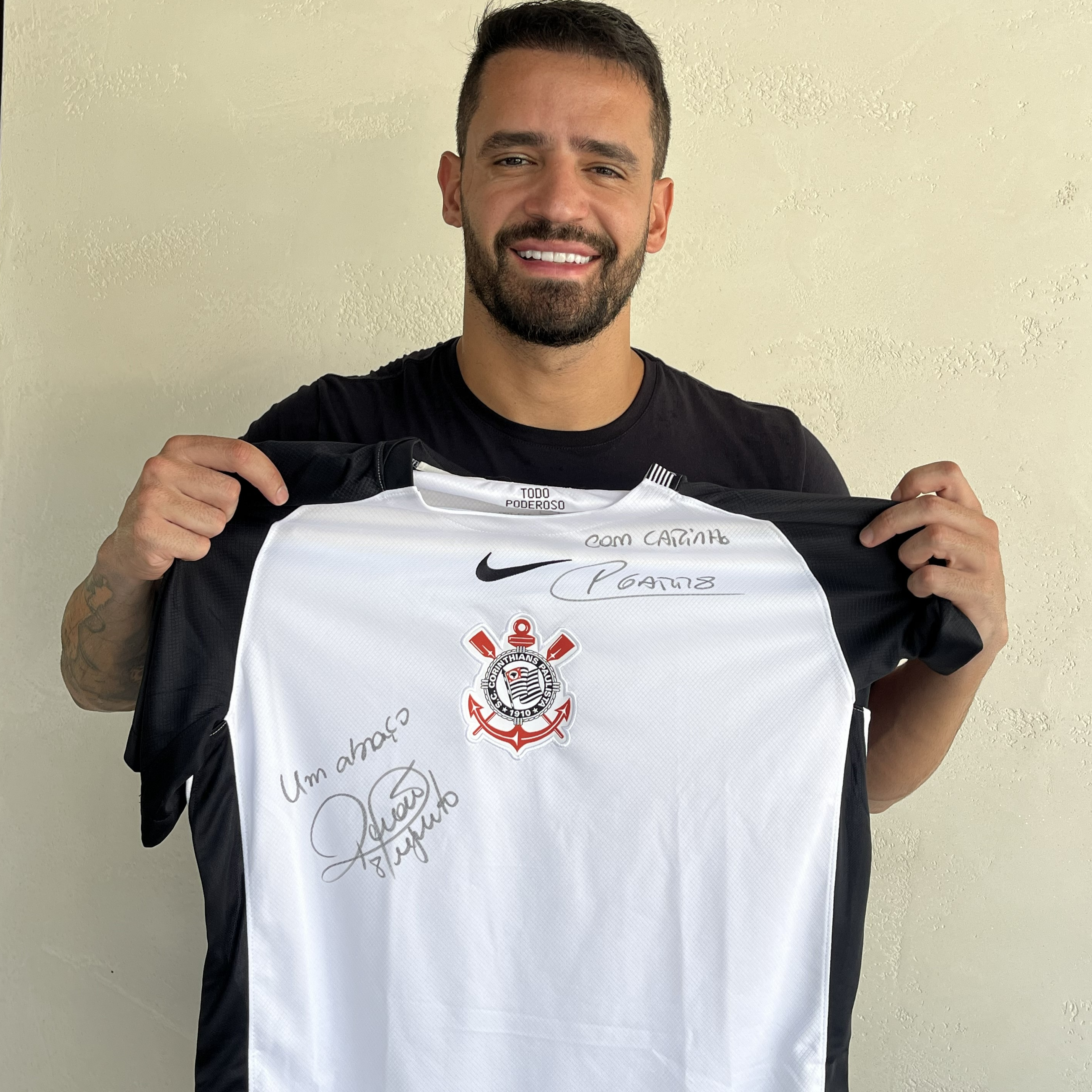 Camisa Corinthians I Autografada R.Garro e R.Augusto