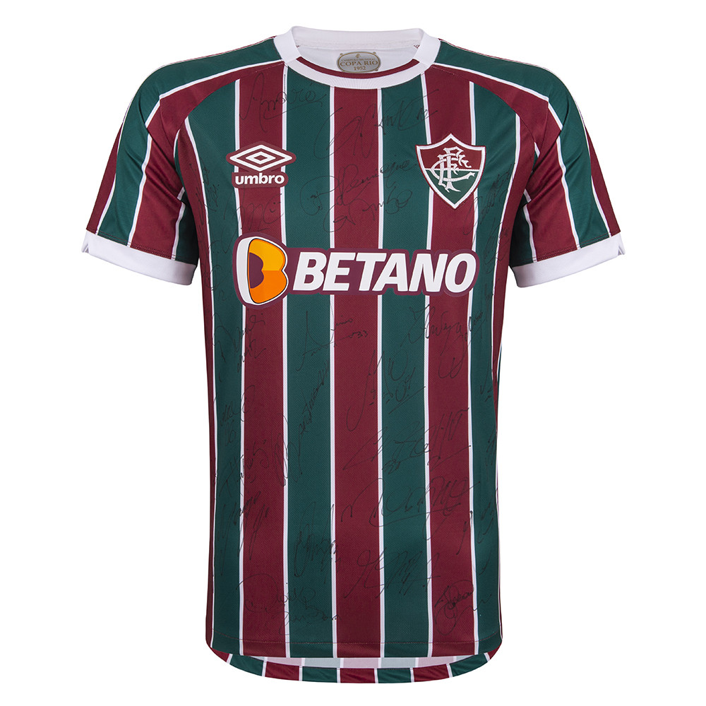 Camisa Fluminense I - G.Cano - autografada elenco