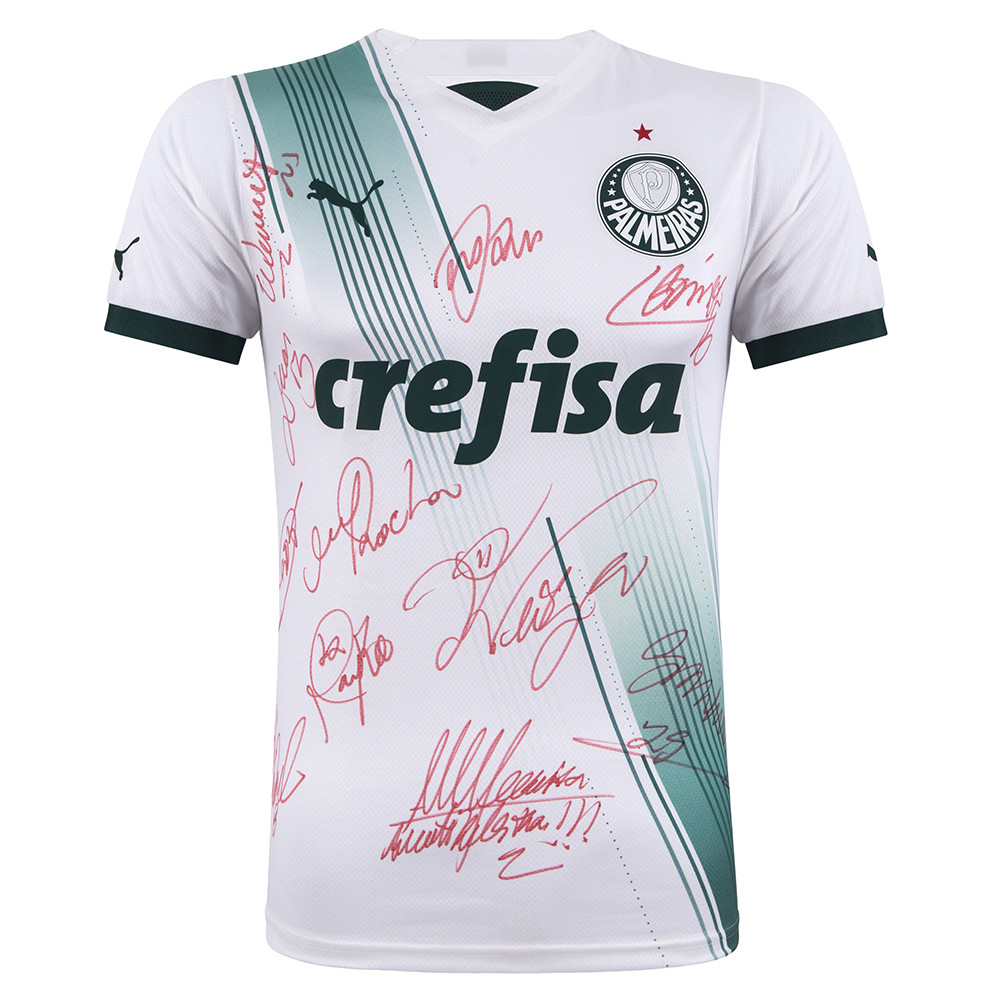 Camisa Palmeiras II 2023 - Autografada - Abel Ferreira, Dudu e elenco