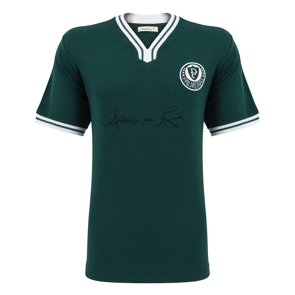 Camisa Palmeiras Retrô 1973 autografada por Ademir da Guia