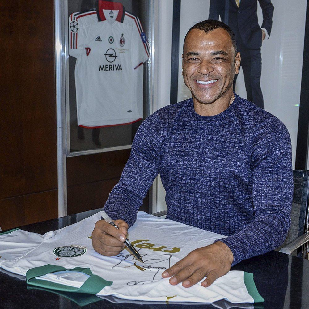 Pré-venda Camisa Palmeiras 2024 autografada pelo Cafu com dedicatória em seu nome + foto