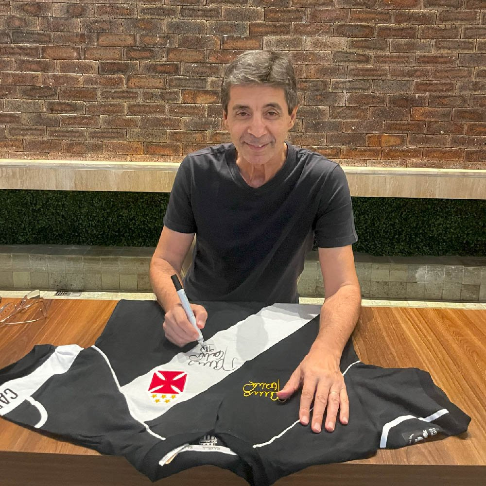 Camisa Vasco da Gama 1998 autografada pelo Mauro Galvão com dedicatória + Vídeo Mensagem + Entrega presencial (opcional)