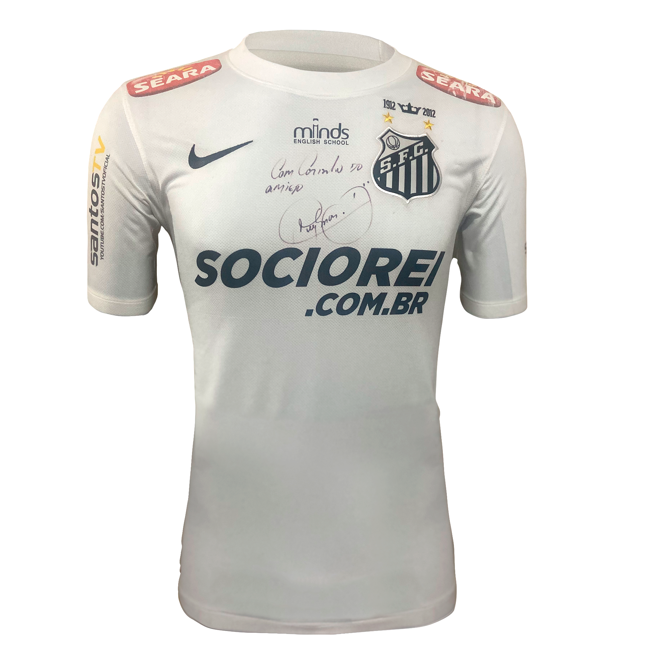 Camisa I Santos 2012 - Neymar - Autografada 