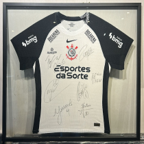 Camisa Corinthians I 2025 - MEMPHIS - Autografada - Emoldurada