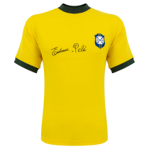 Camisa Brasil 1970 autografada pelo Pelé