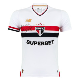 Camisa São Paulo I 2025 Feminina autografada pelo Lucas