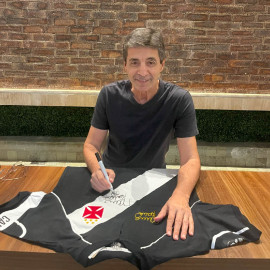 Camisa Vasco da Gama 1998 autografada pelo Mauro Galvão com dedicatória + Vídeo Mensagem + Entrega presencial (opcional)