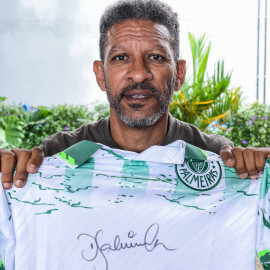 Camisa Palmeiras Retrô 1996 Autografada por Djalminha