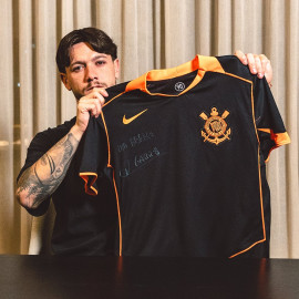 Pré-venda Camisa Corinthians 3 autografada pelo Garro com dedicatória em seu nome