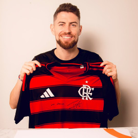 Pré-venda Manto Flamengo l Infantil autografada pelo Jorginho com dedicatória em seu nome + vídeo mensagem ( opcional)