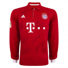 Camisa Bayern Munich 2016/17 - Lewandowski - autografada elenco