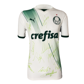 Camisa II Palmeiras 2023 - Autografada - Abel Ferreira, Dudu e elenco