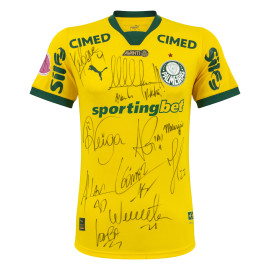 Camisa Palmeiras III 2025 Autografada – Vitor Roque e elenco