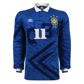 Camisa Seleção Brasileira Manga Longa II 1991/93 autografada por Romário