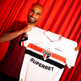 Pré-venda Camisa São Paulo I autografada pelo Lucas com dedicatória em seu nome + foto + vídeo mensagem (opcional)